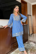 Denim Aaina Set