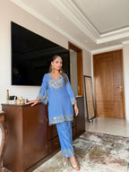 Denim Aaina Set