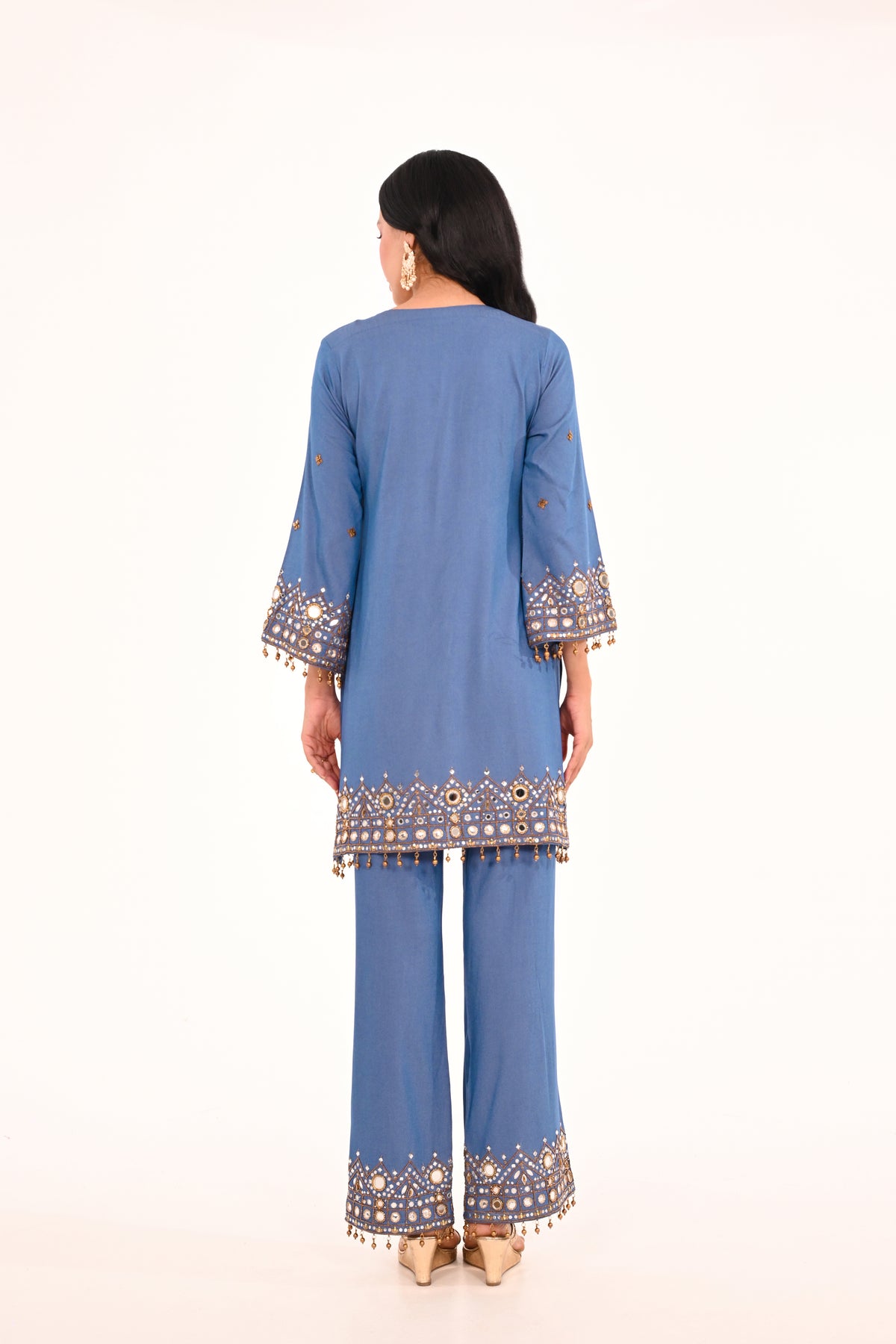 Denim Aaina Set