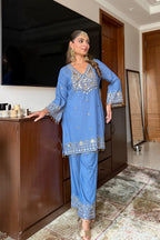 Denim Aaina Set