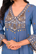 Denim Aaina Set