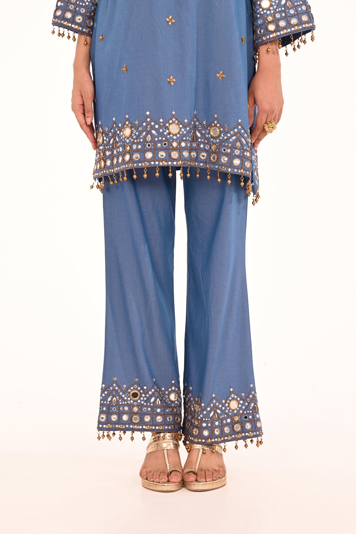 Denim Aaina Set