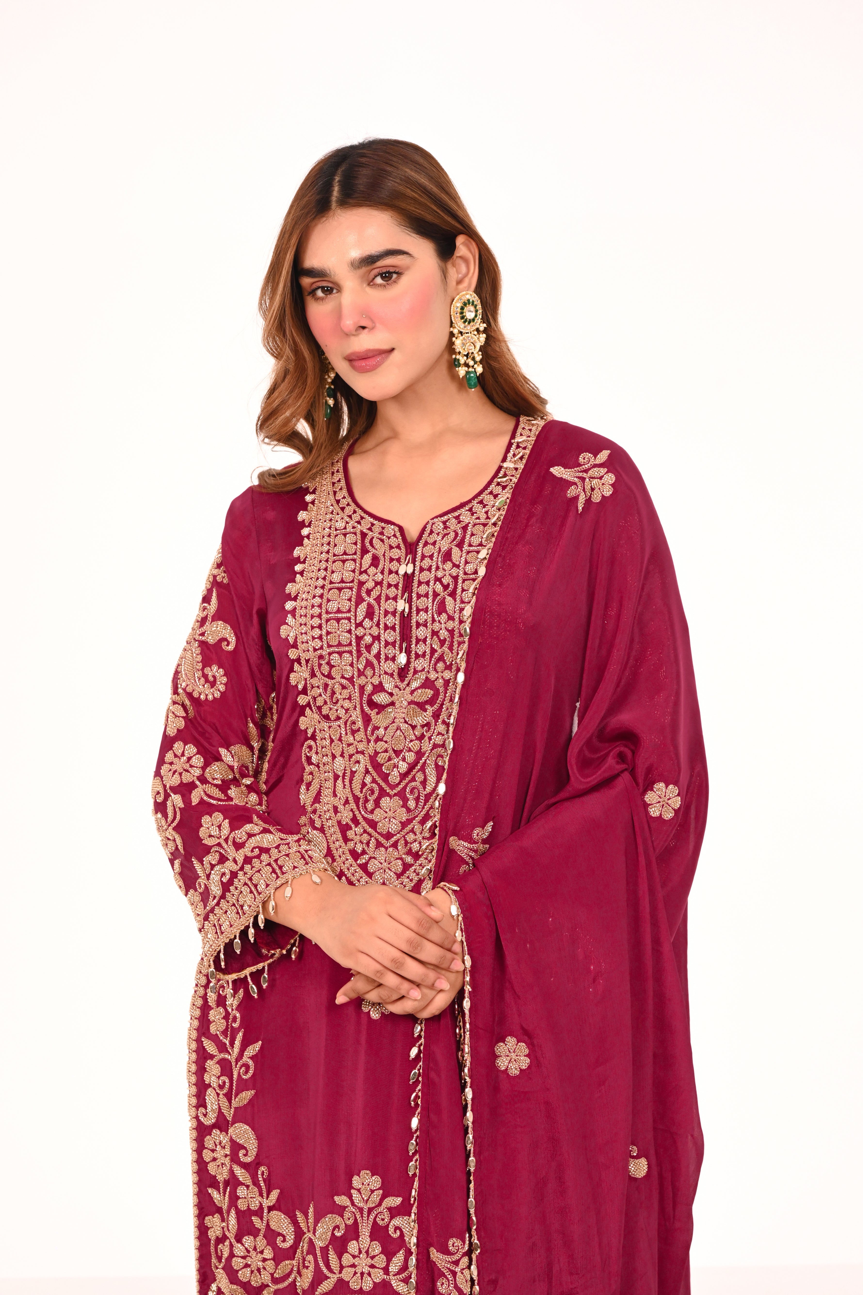 Shaam Gulabi Chinon Suit