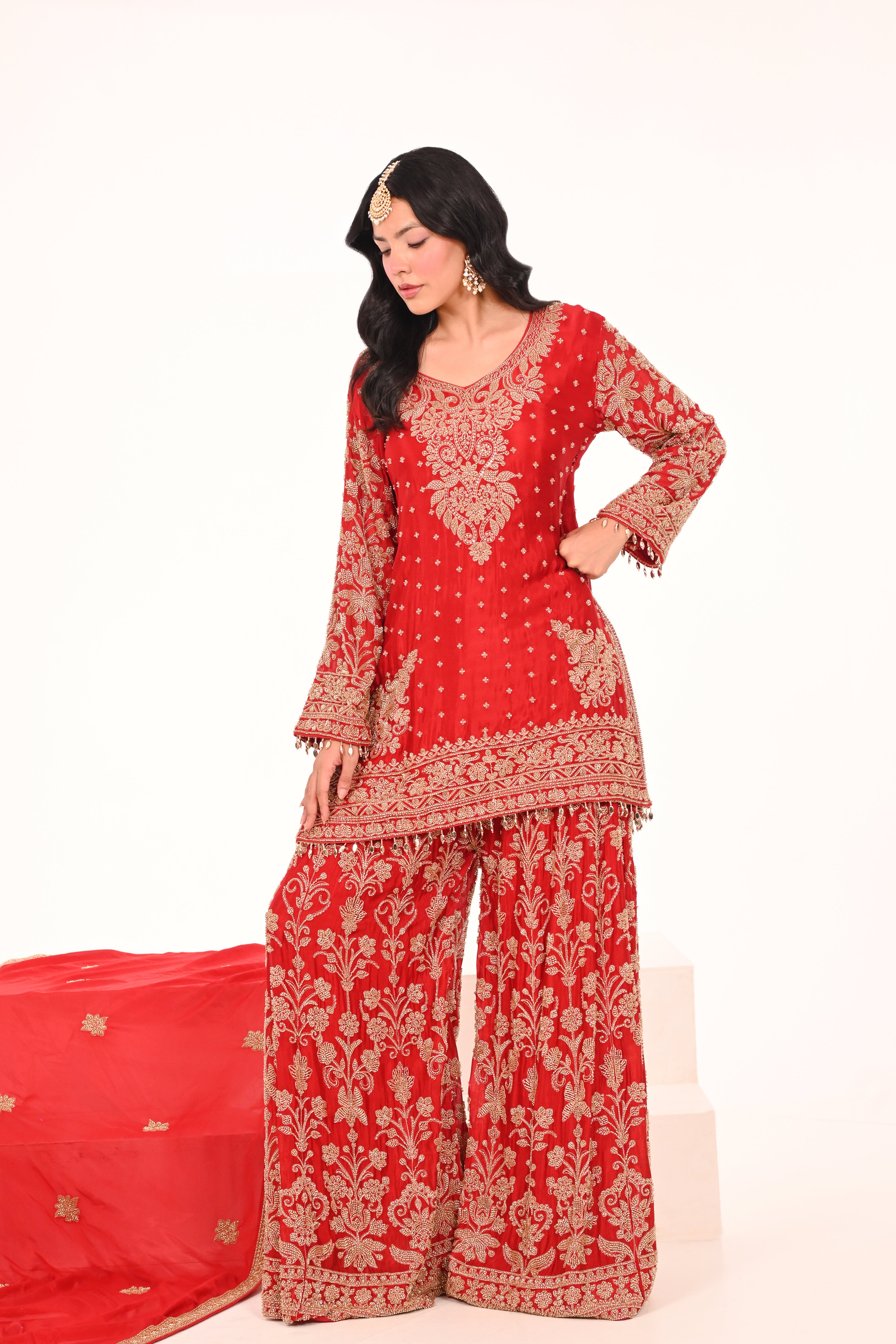 Lal Noor Sharara Suit