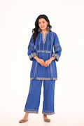 Denim Resham Coord Set