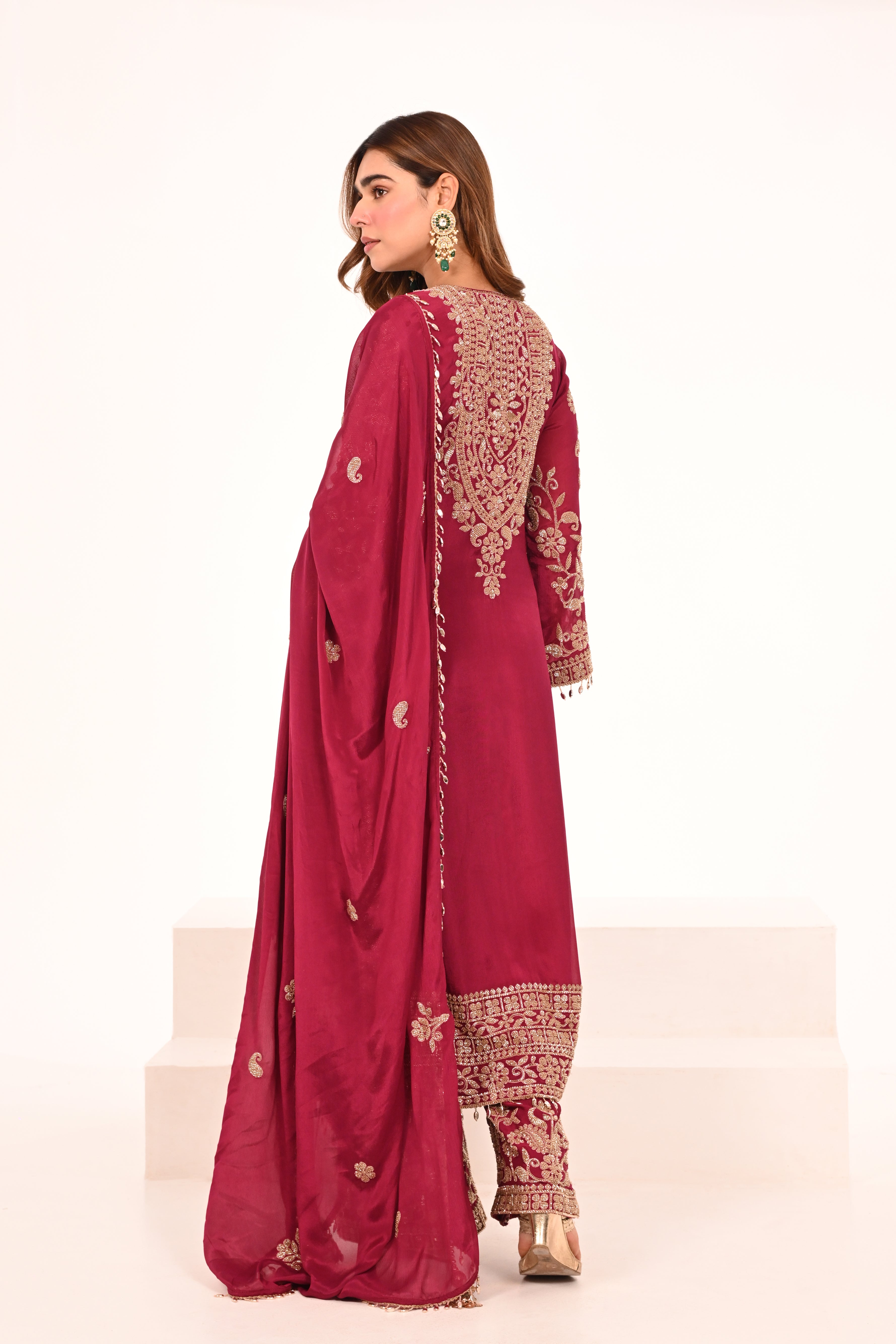 Shaam Gulabi Chinon Suit