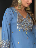 Denim Aaina Set