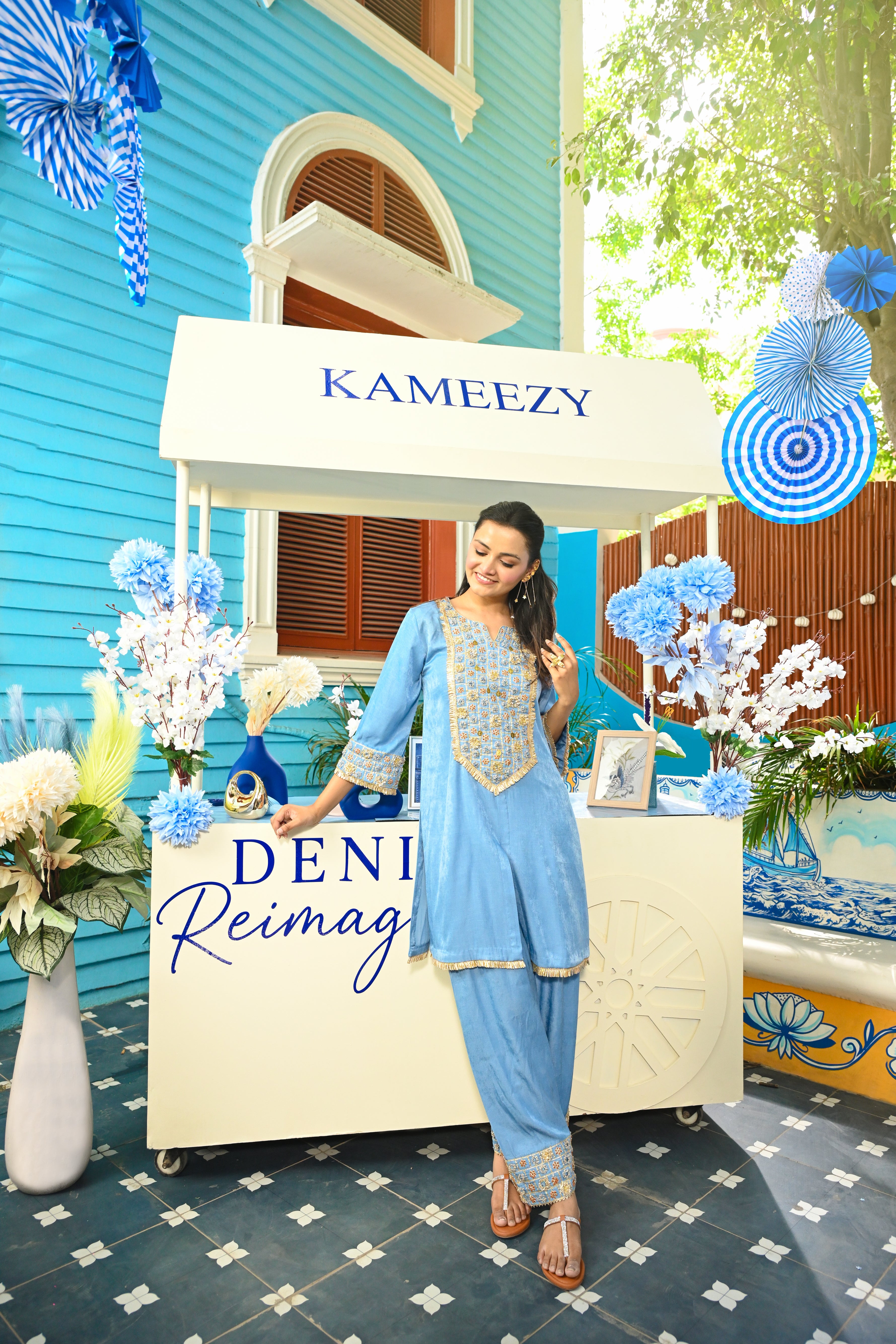 Denim Nazakat Coord Set