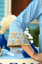 Denim Nazakat Coord Set
