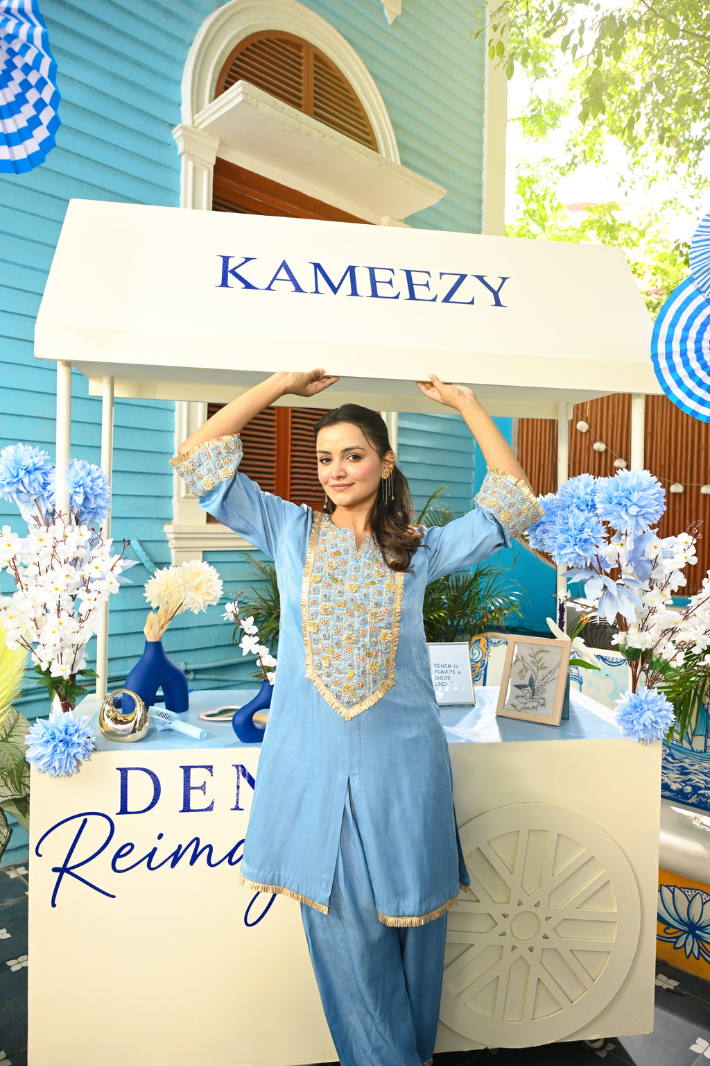 Denim Nazakat Coord Set