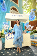 Denim Adaa Drape Coord Set