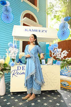 Denim Adaa Drape Coord Set