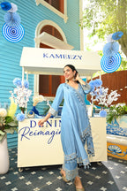 Denim Adaa Drape Coord Set