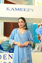 Denim Adaa Drape Coord Set