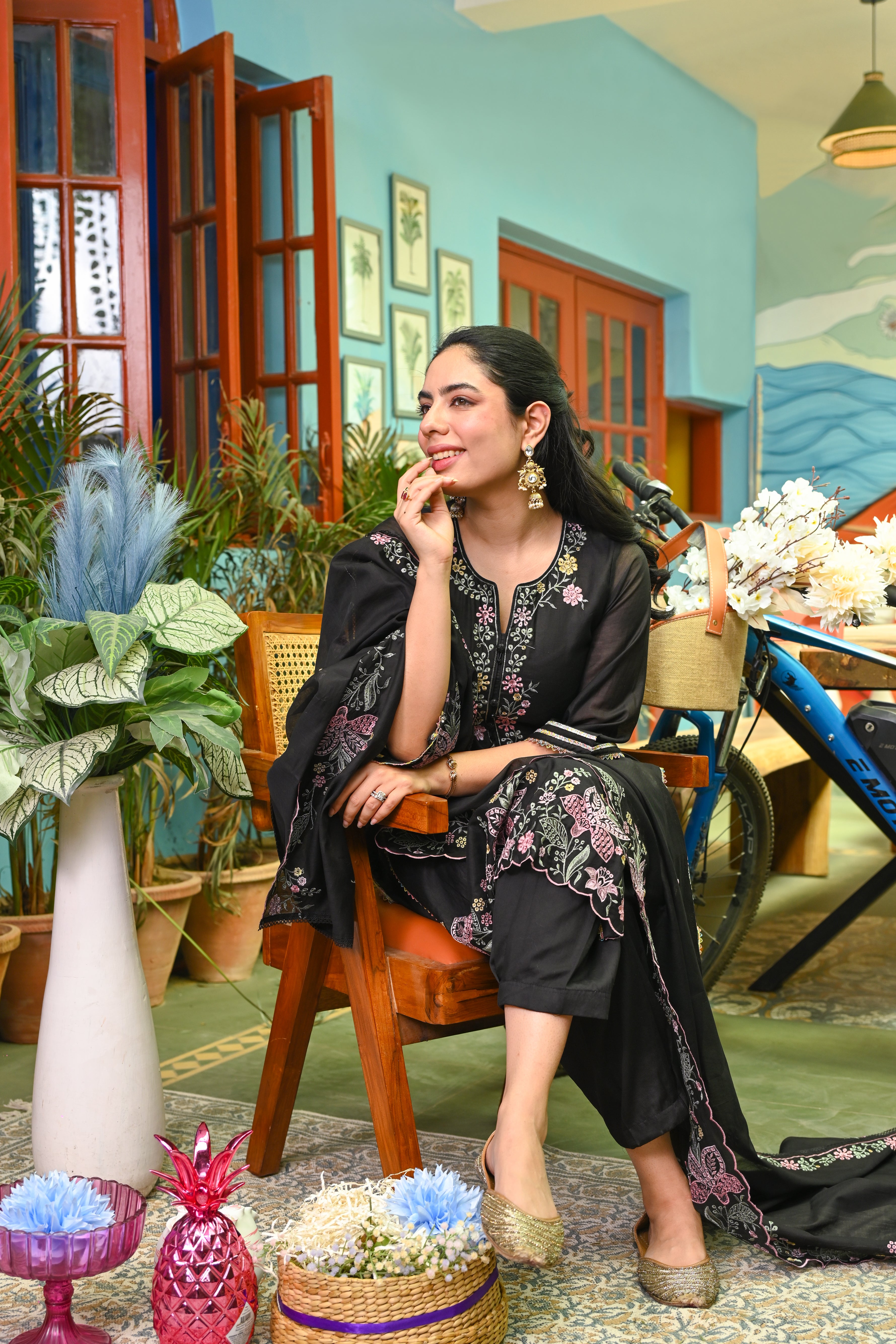 Phoolkari-Raat Mul Cotton Set/ Phoolkari Raat