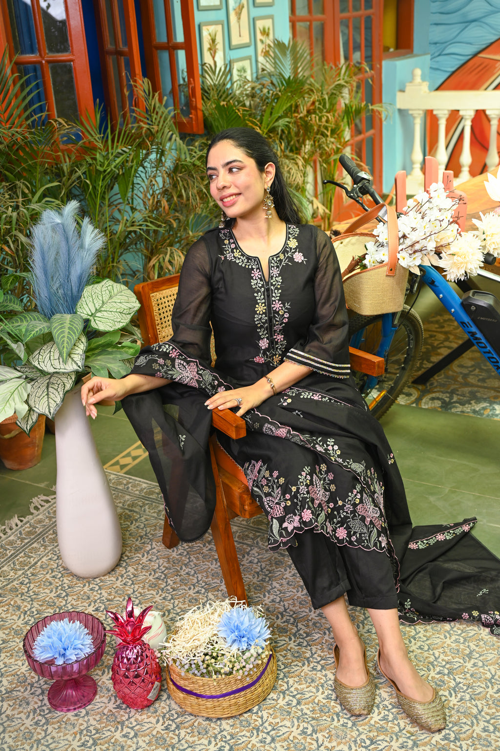Phoolkari-Raat Mul Cotton Set/ Phoolkari Raat
