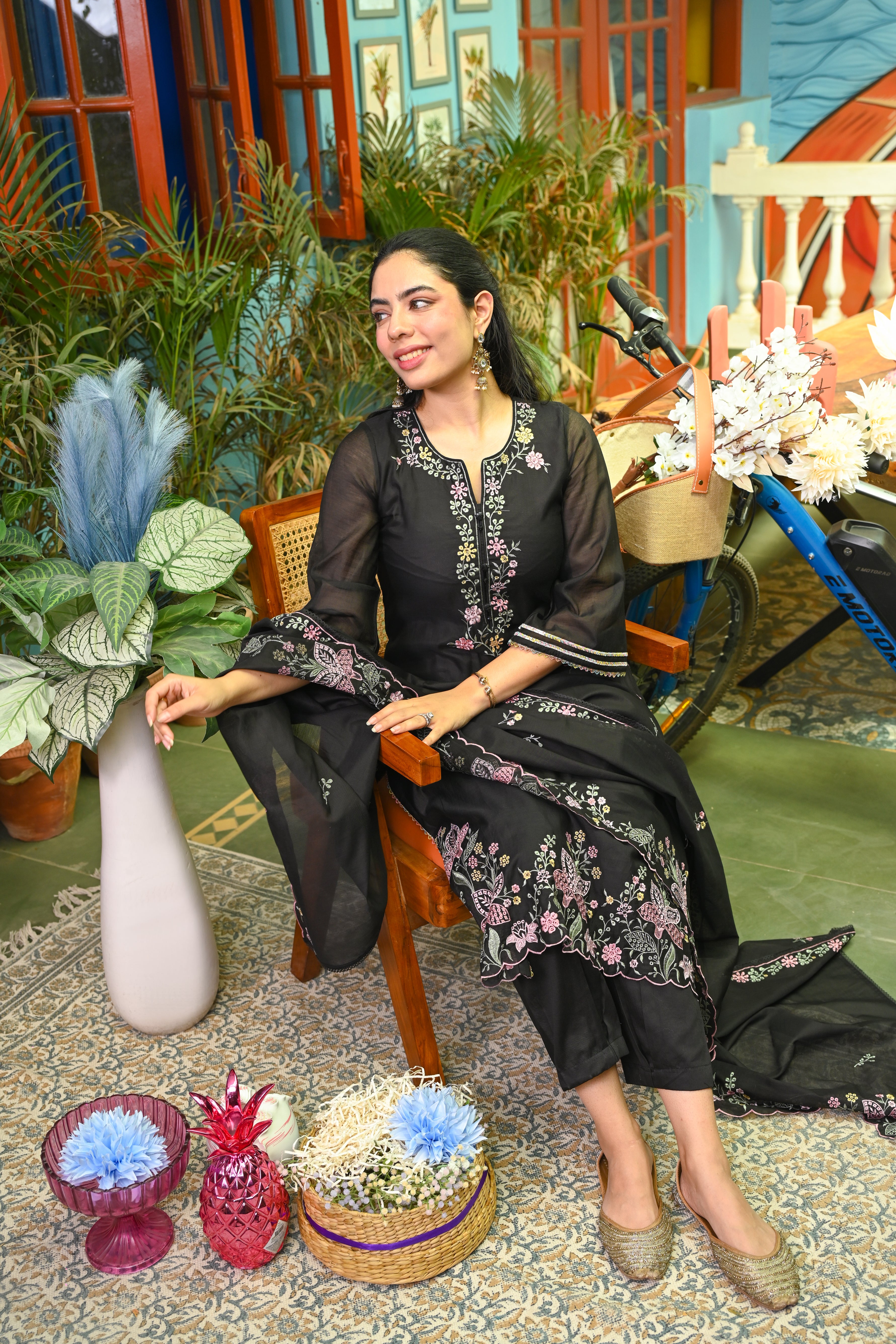 Phoolkari-Raat Mul Cotton Set/ Phoolkari Raat