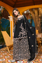Midnight Handwork Chinon Set/ Raat Ki Rani