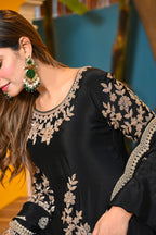 Midnight Handwork Chinon Set/ Raat Ki Rani