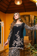 Midnight Handwork Chinon Set/ Raat Ki Rani
