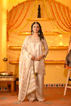 Ivory Noor Tissue Set/ Chandni Mehfil