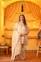Ivory Noor Tissue Set/ Chandni Mehfil