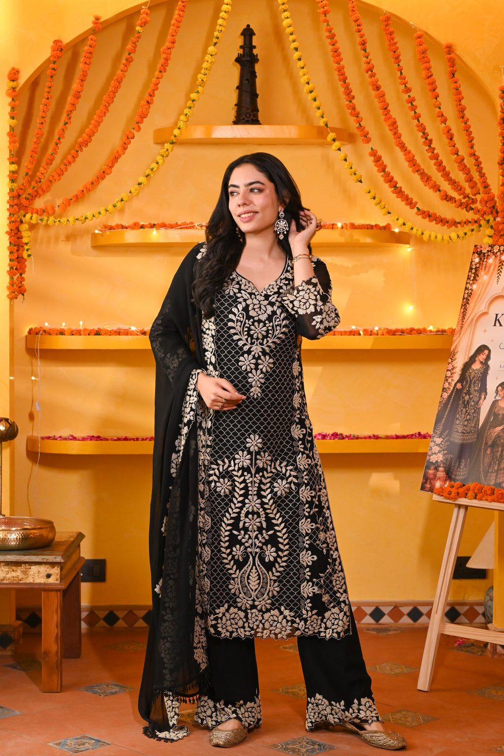 Zari-Mehfil Chinon Set/ Zari-Mehfil
