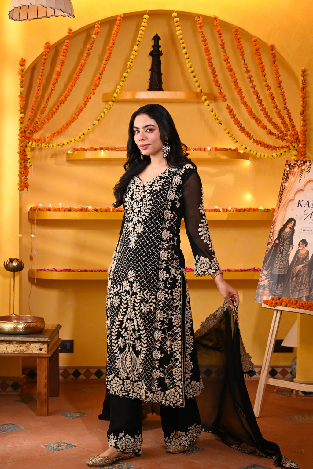 Zari-Mehfil Chinon Set/ Zari-Mehfil