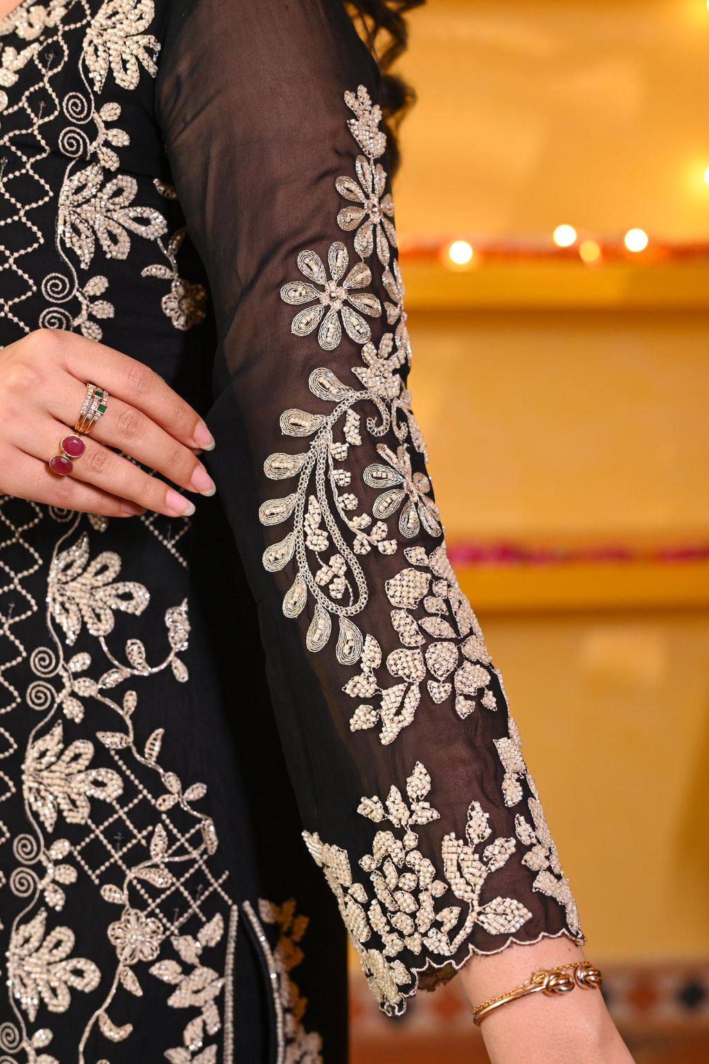 Zari-Mehfil Chinon Set/ Zari-Mehfil