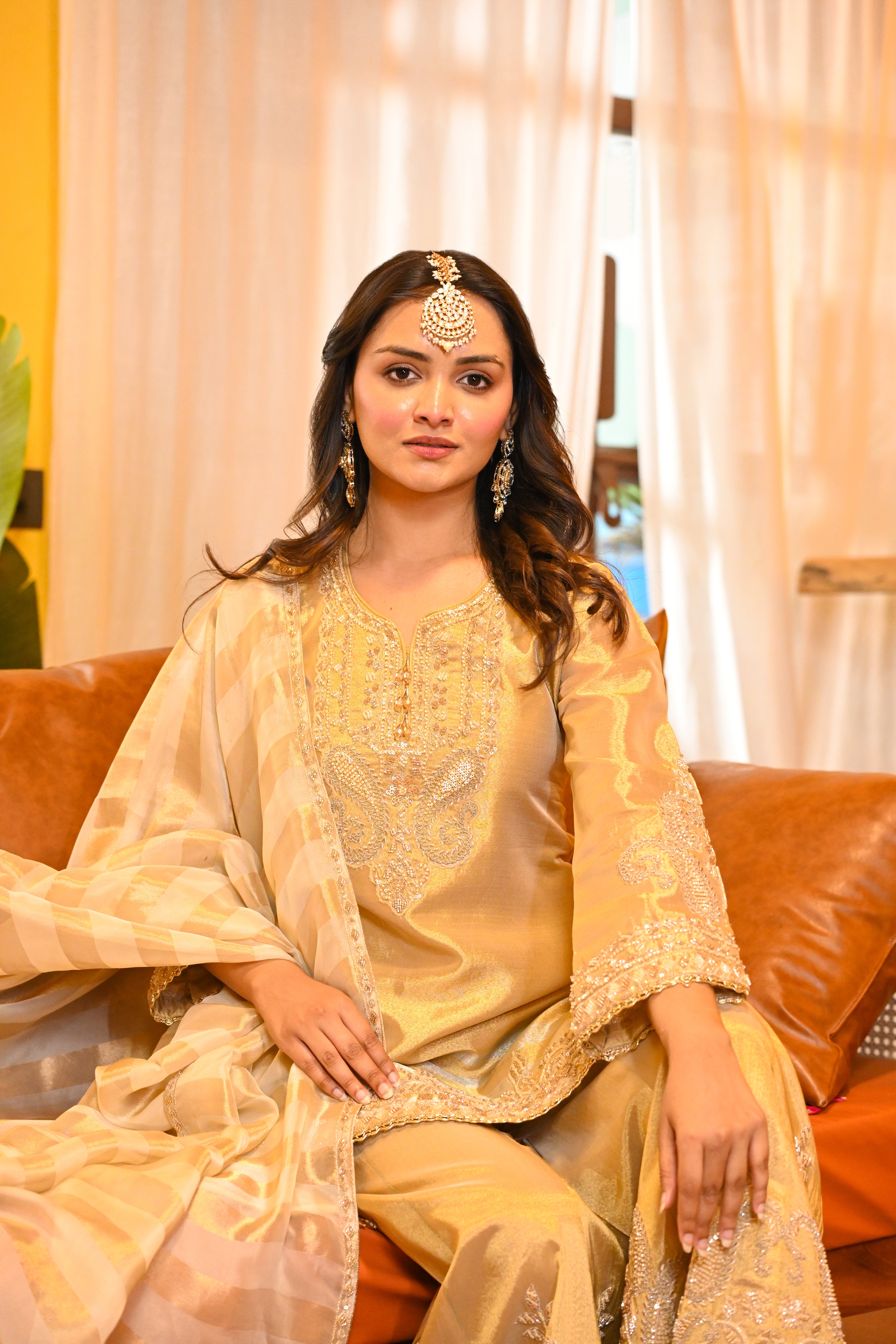 Zareen Tissue Sharara Set