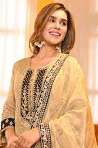 Sunehri Zari Tissue Set/ Sunehri-Shaam