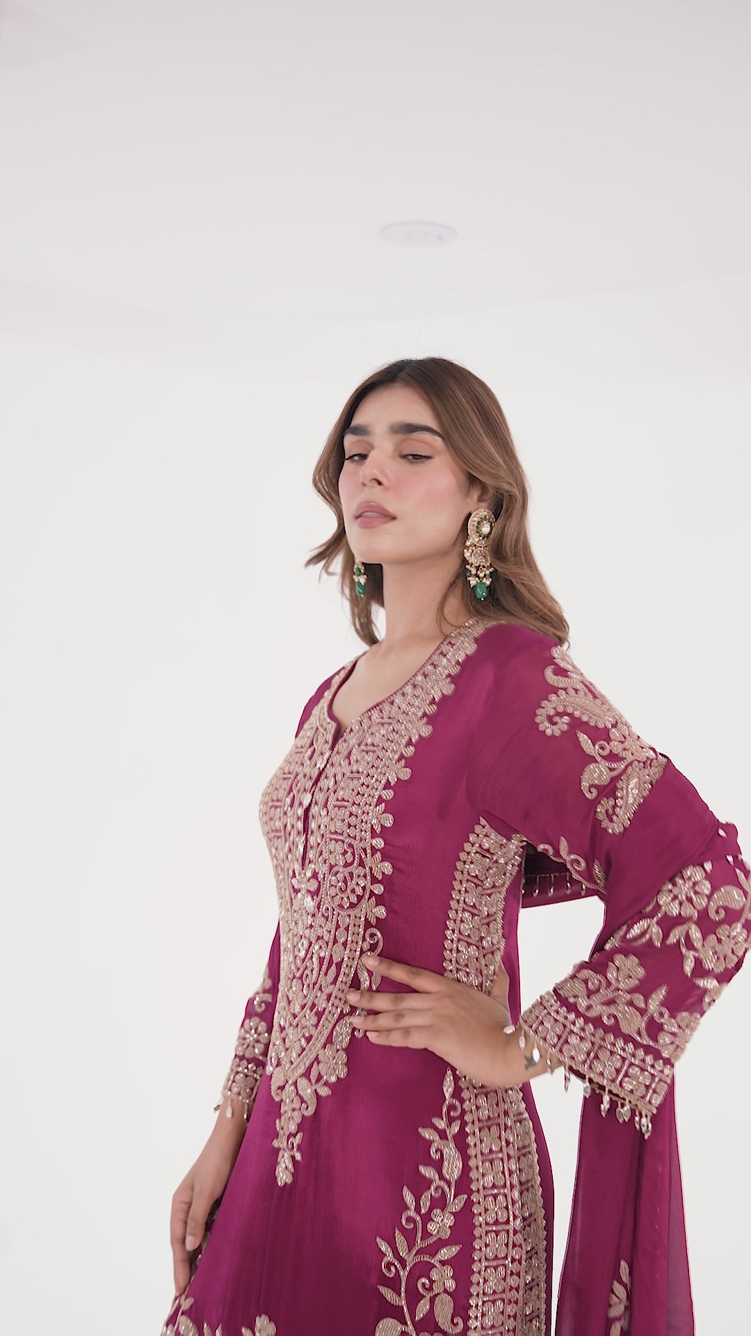 Shaam Gulabi Chinon Suit